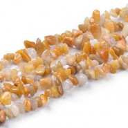Chips stone beads ± 5x8mm Yellow Jade - Ochre yellow